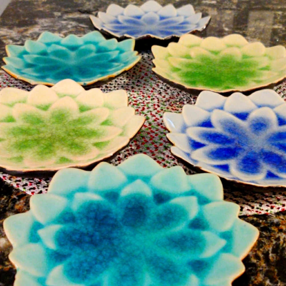 Asian inspired dessert plates